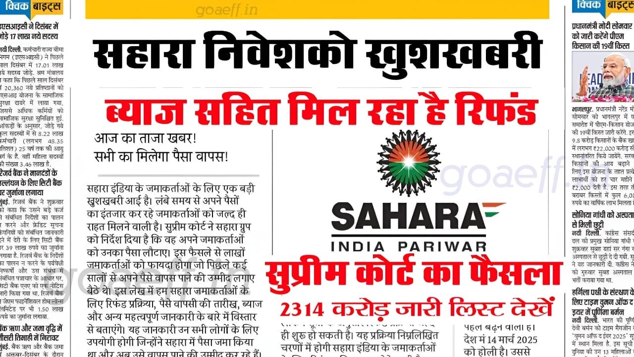 Sahara India Refund
